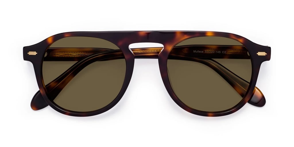 Tortoise Browline Wrap Around Grandpa Polarized Sunglasses