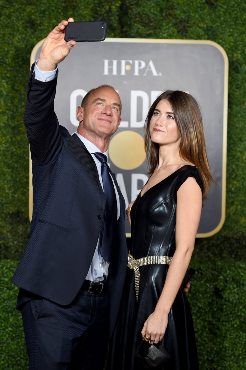 Christopher Meloni and Sophia Meloni at the 2021 Golden Globes
