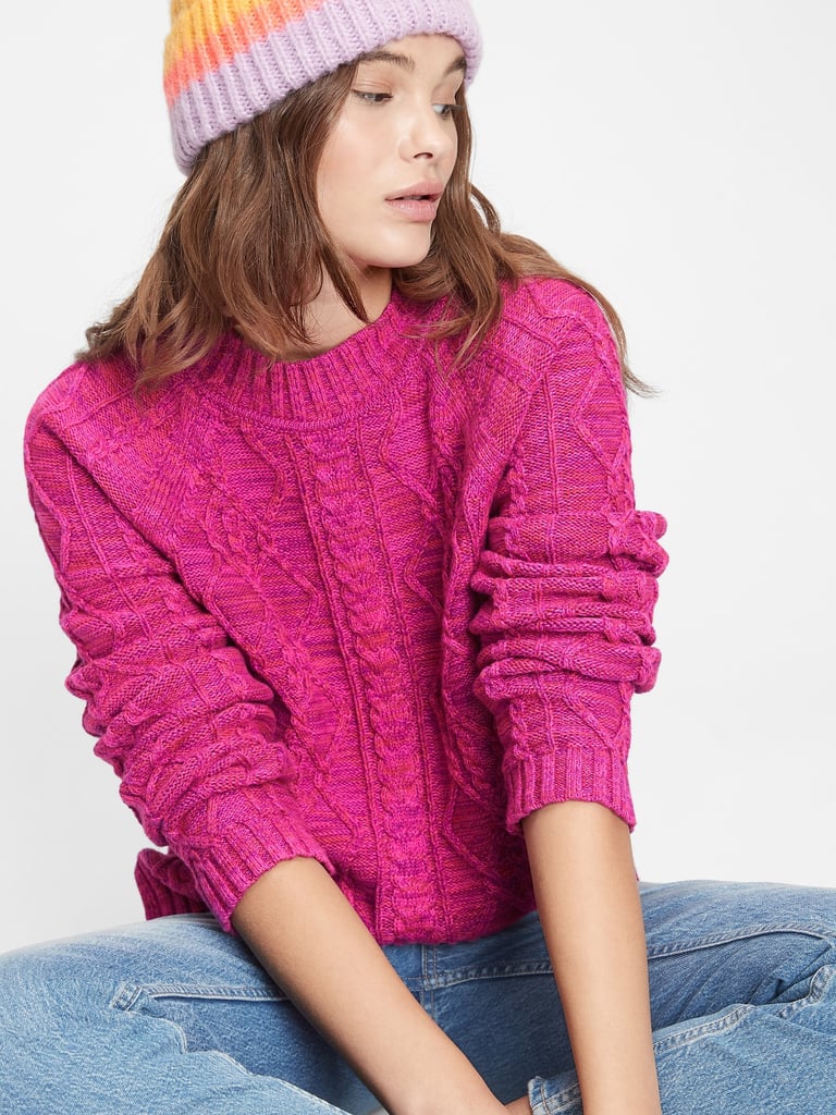 Gap Cable Knit Crewneck Sweater Best Valentines Day Clothes For Women 2021 Guide Popsugar 