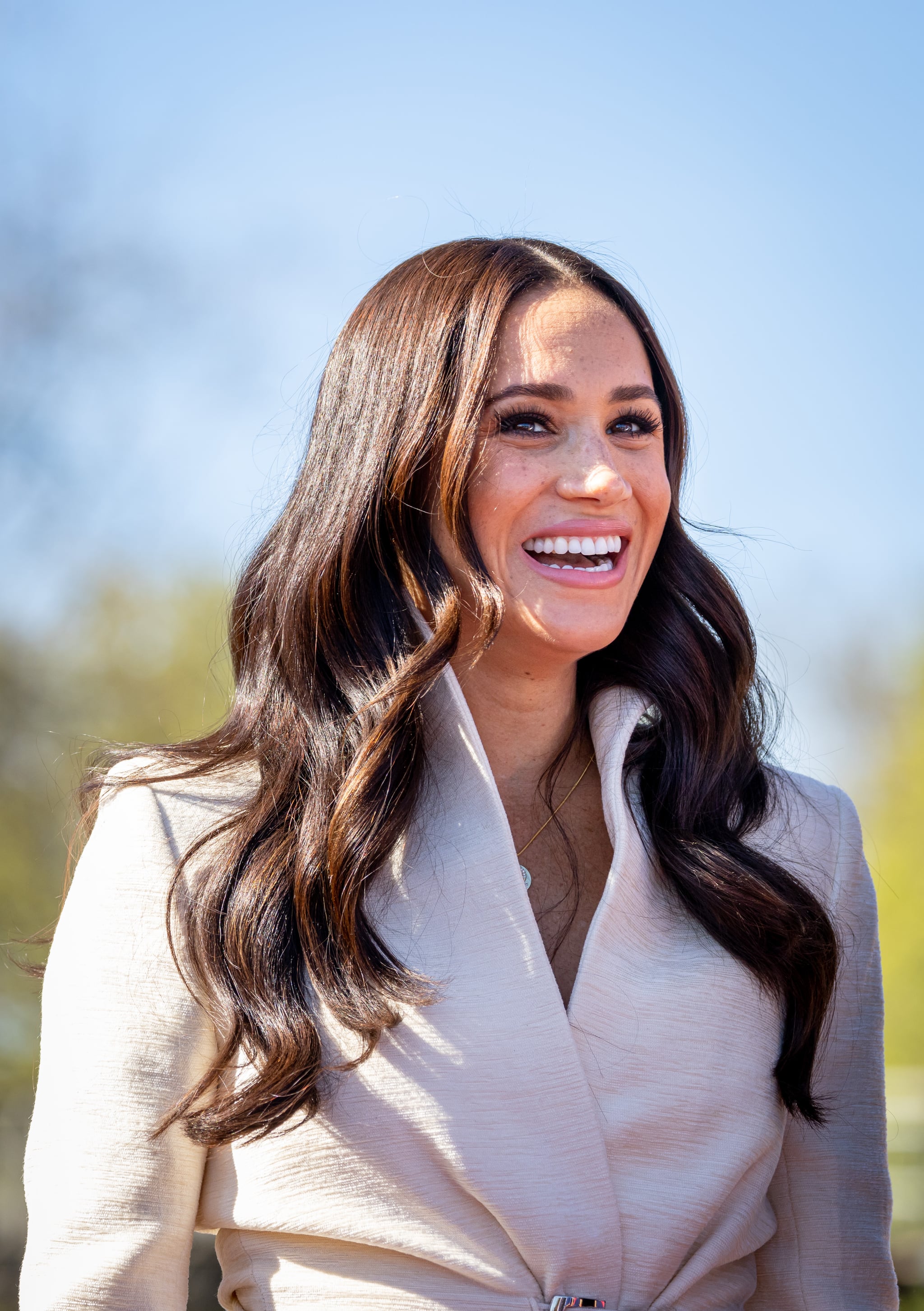 THE HAGUE, NETHERLANDS - APRIL 17: Meghan, Duchess of Sussex attends day two of the Invictus Games 2020 at Zuiderpark on April 17, 2022 in The Hague, Netherlands. (Photo by Patrick van Katwijk/Getty Images)