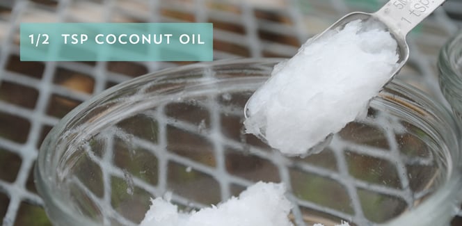 Measure 1/2 Teaspoon Coconut Oil