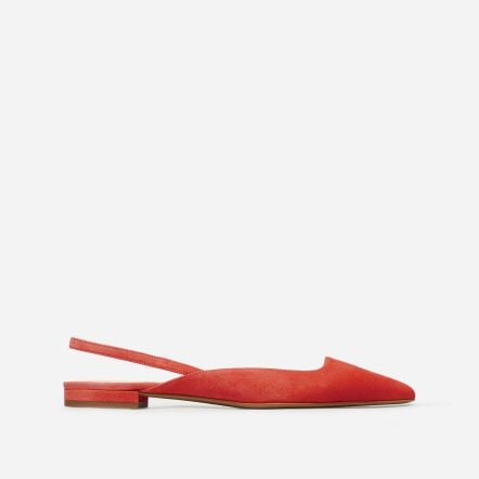 Everlane Editor Slingback in Persimmon Suede