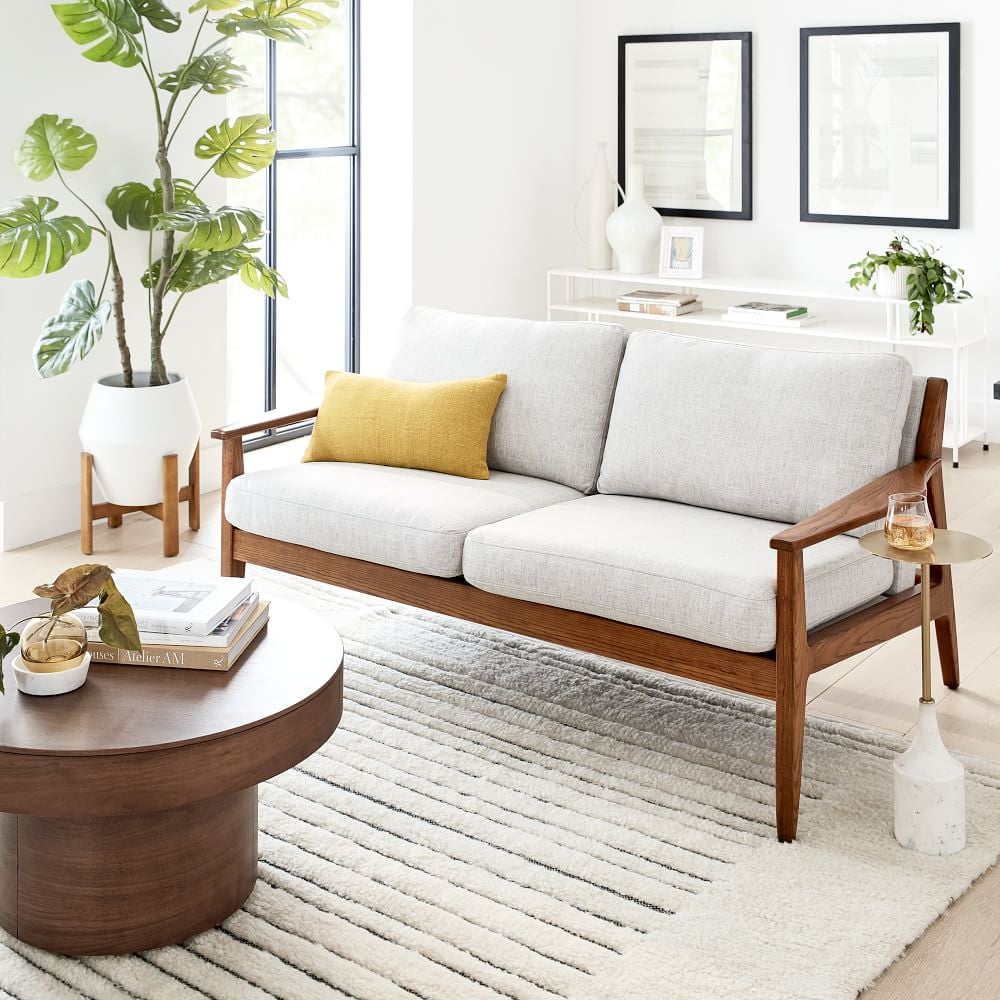 West Elm Mid-Century Show Wood Sofa