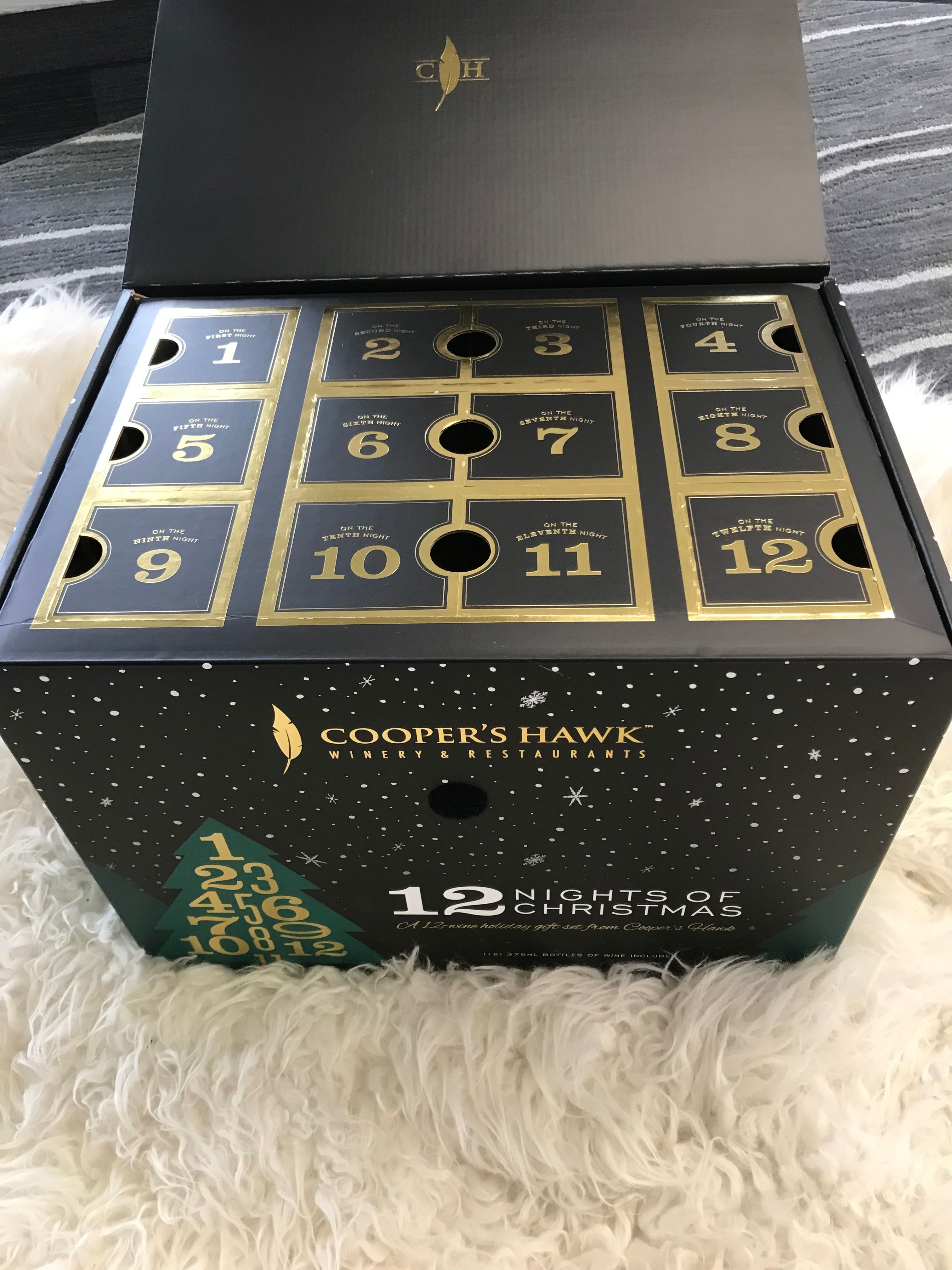 Cooper's hawk 12 days of christmas wine box 2022