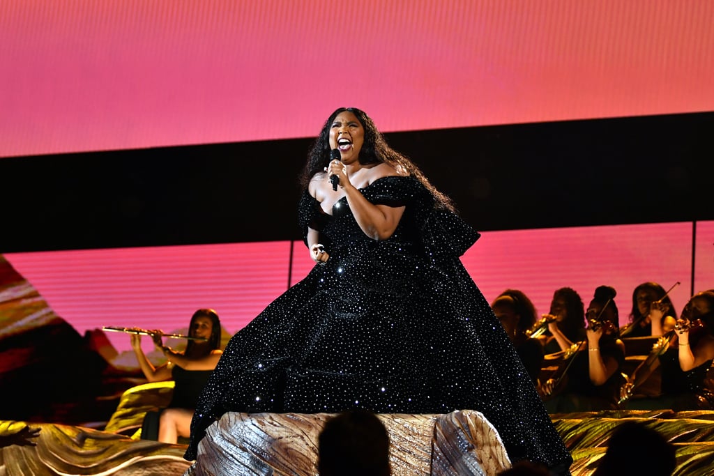 Lizzo's Christian Siriano Grammys Gown and Neon Bodysuit POPSUGAR Fashion