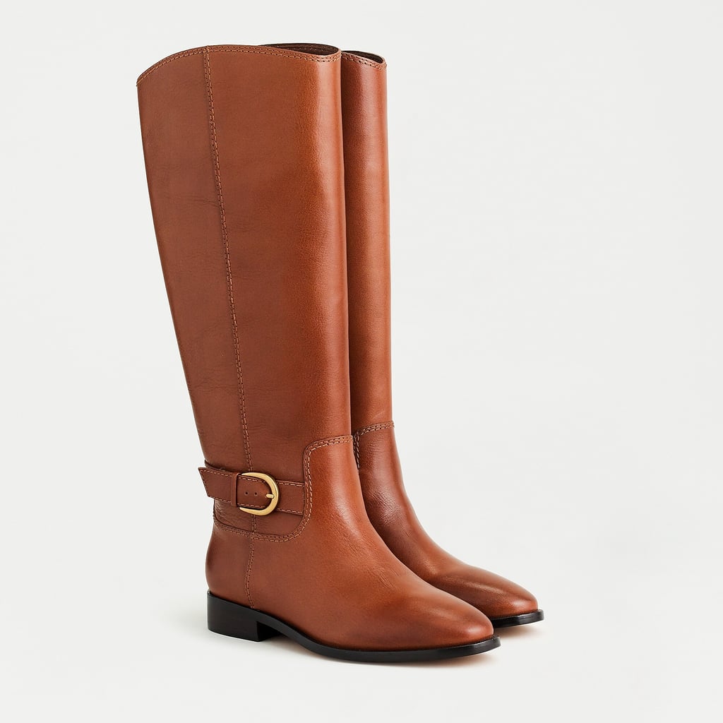 J.Crew Classic Leather Riding Boots with Buckle