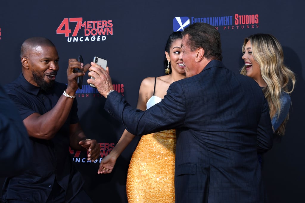 Jamie Foxx and Sylvester Stallone at 47 Meters Down Premiere