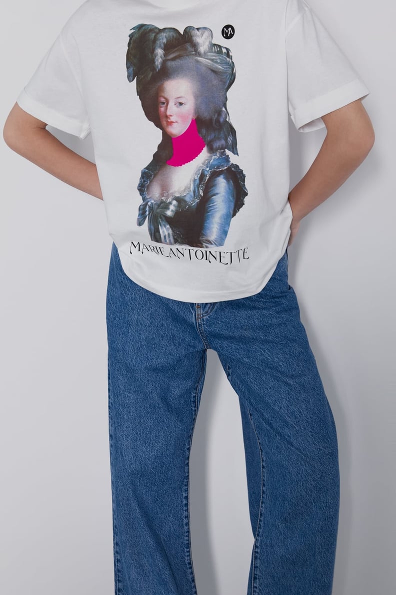 Zara Marie Antoinette Print T-Shirt