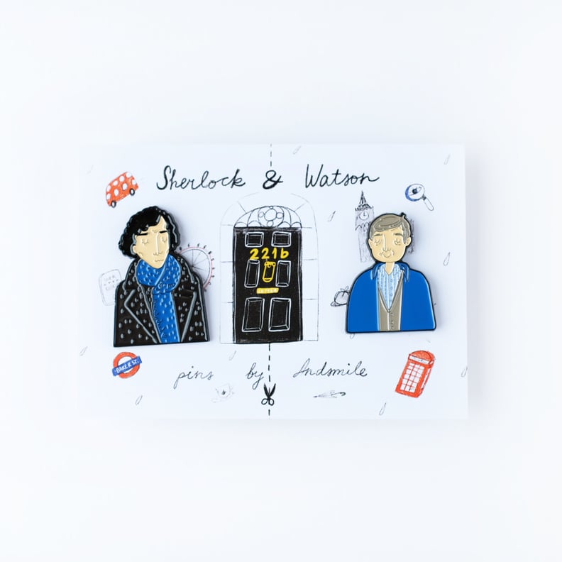 Sherlock and Watson Pins