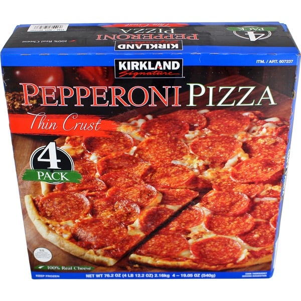 Best Costco Frozen Food: Kirkland Thin-Crust Pepperoni Pizza ($15)