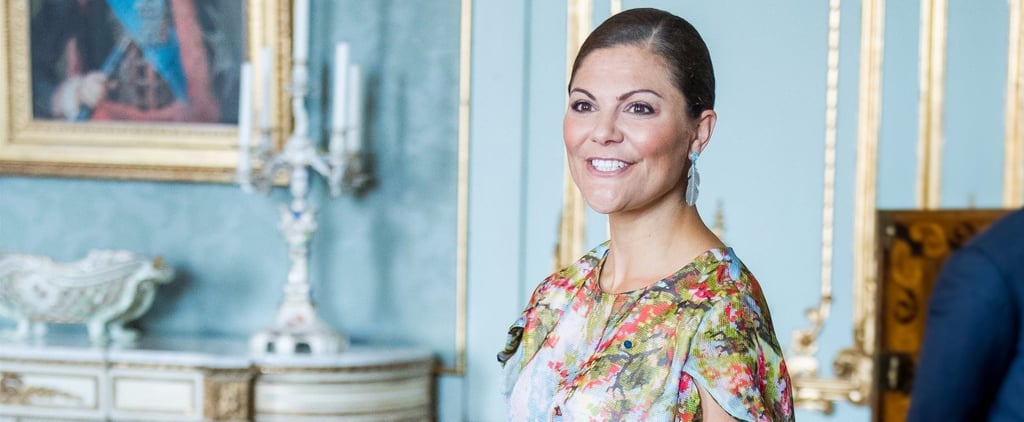 Princess Victoria Wearing Jennifer Blom Floral Dress
