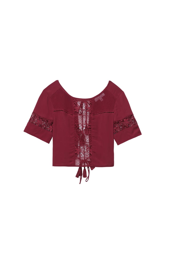 Kendall and Kylie x PacSun Mix Maroon Top