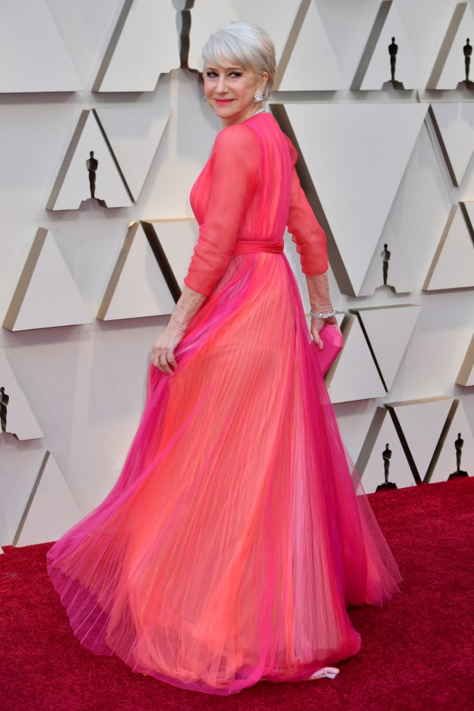 Helen Mirren At The 2019 Oscars Pink Dresses At The Oscars 2019