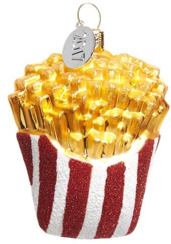 Mini Fries Glass Ornament