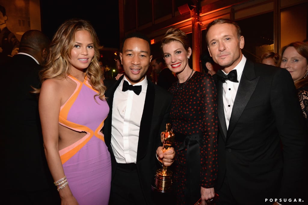 Chrissy Teigen, John Legend, Faith Hill, and Tim McGraw Chrissy Teigen, John Legend, Faith Hill, and Tim McGraw