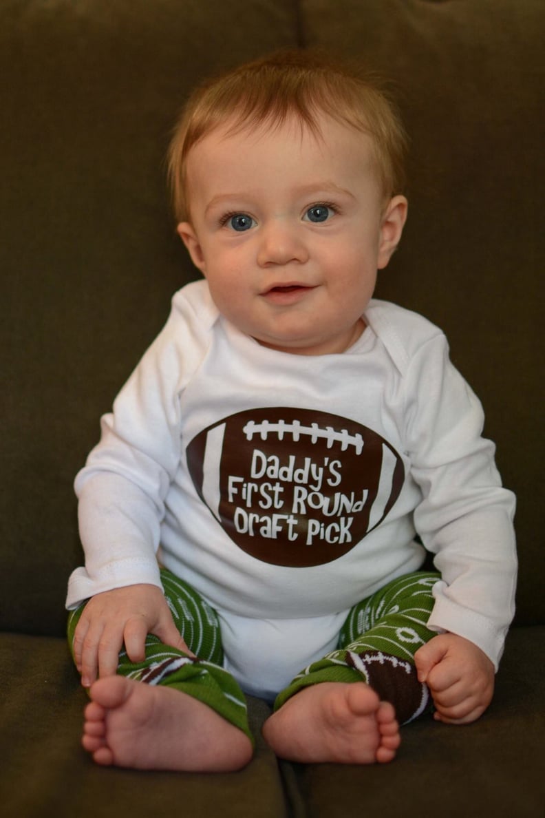 Daddy's First Round Draft Pick Onesie