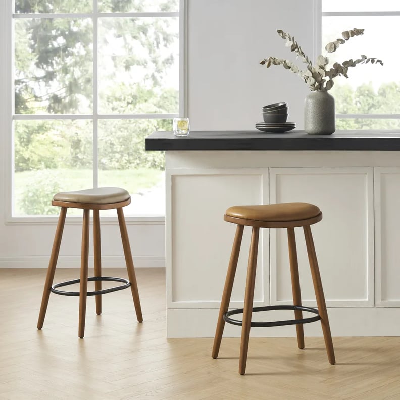 Best Backless Stool: Castlery Abel Leather Counter Stool
