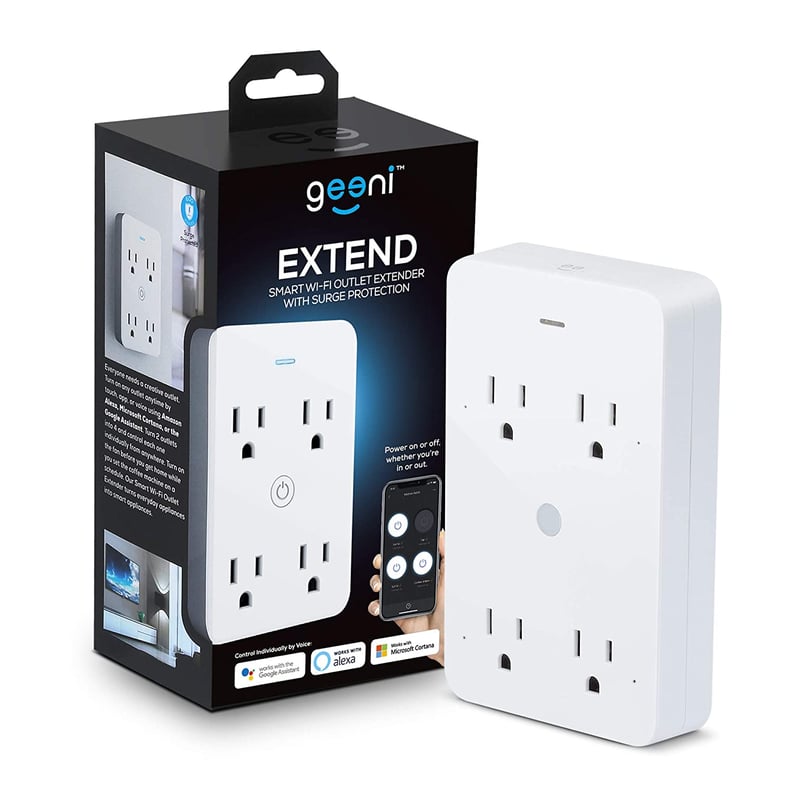 Extended Outlets: Geeni Smart Wi-Fi 4 Outlet Plug with Surge Protection