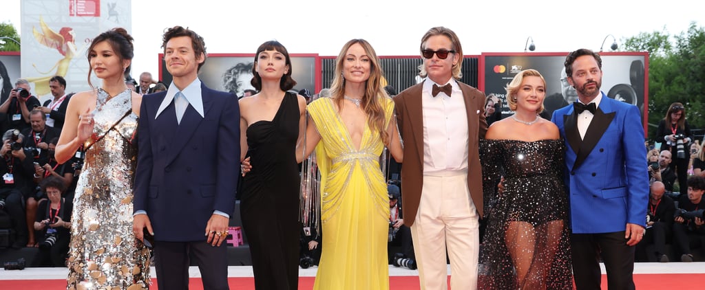Harry Styles, Olivia Wilde, and Florence Pugh Pose Together at the 2022 Venice Film Festival