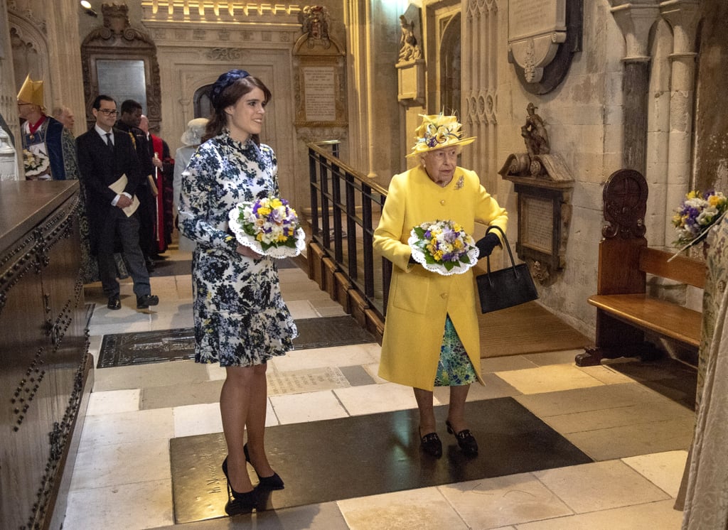 Princess Eugenie Queen Elizabeth II at Maundy Service 2019