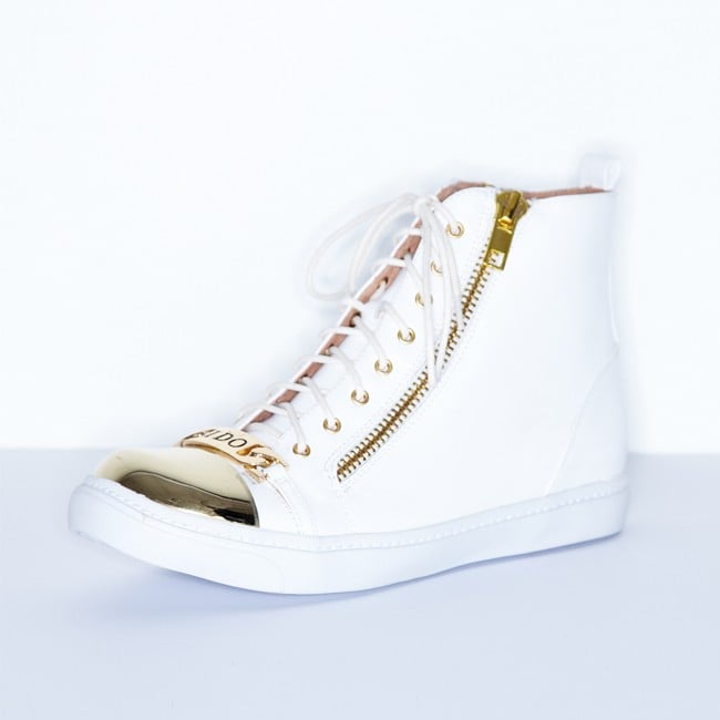 Cold Feet by Jeffrey Campbell Adams I Do White High-Top Sneakers ($180)