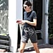 Kendall Jenner's Black Jean Shorts August 2018