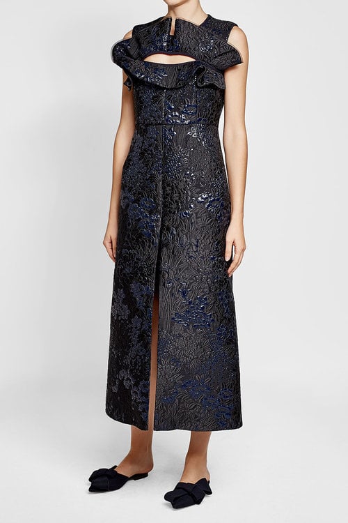 Delpozo Jacquard Dress with Cutout Detail