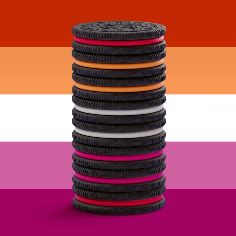 Oreo Lesbian Pride Flag Cookie Arrangement