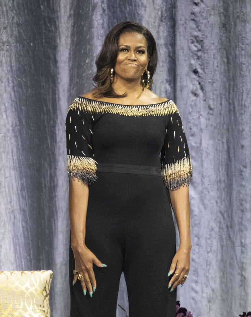 Michelle Obama Beaded Stella McCartney Jumpsuit on Book Tour