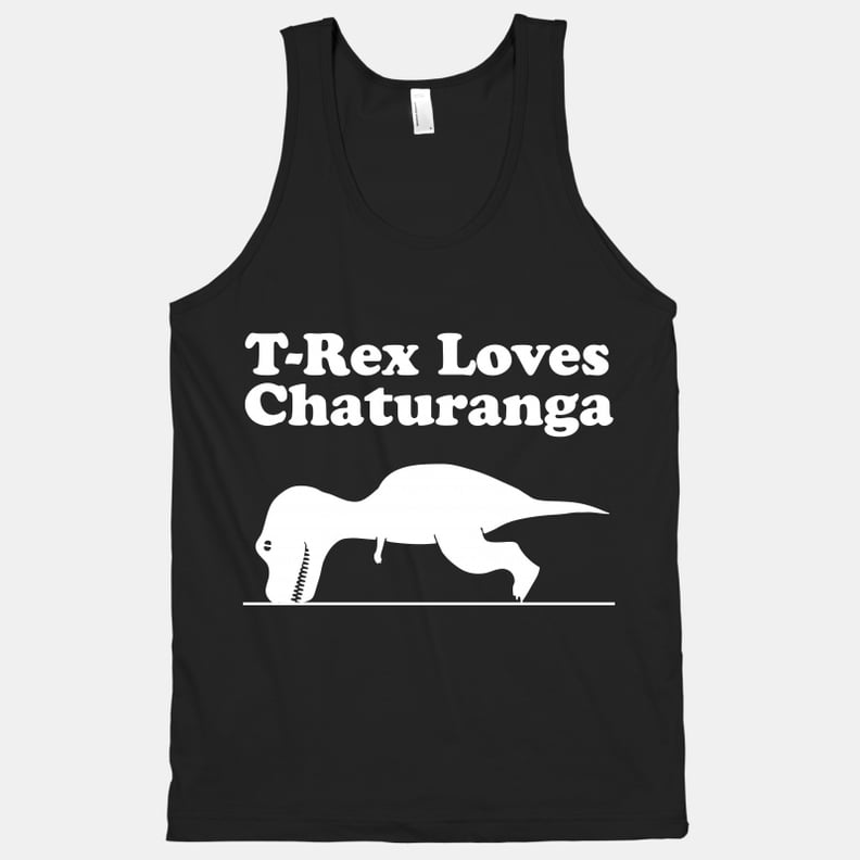 womens yoga tank top, TRex Hates Chaturanga, trex hates, t-rex