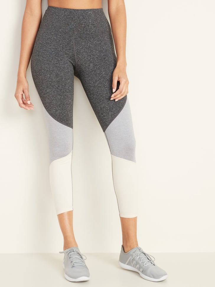 High-Waisted Elevate 7/8-Length Color-Block Leggings | Best Old Navy Leggings For Working Out 