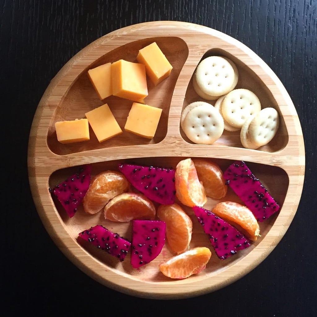 "Afternoon snack cheddar cheese, peanut butter crackers, tangerines