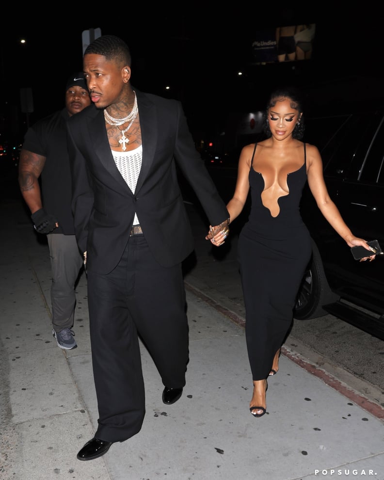 YG and Saweetie at The Nice Guy in West Hollywood, CA