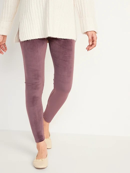 Old Navy High-Waisted Velour Ankle Leggings