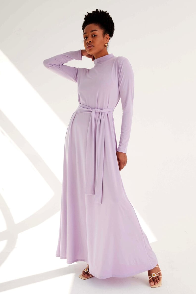 Louella by Ibtihaj Lilac Mock Neck Dress