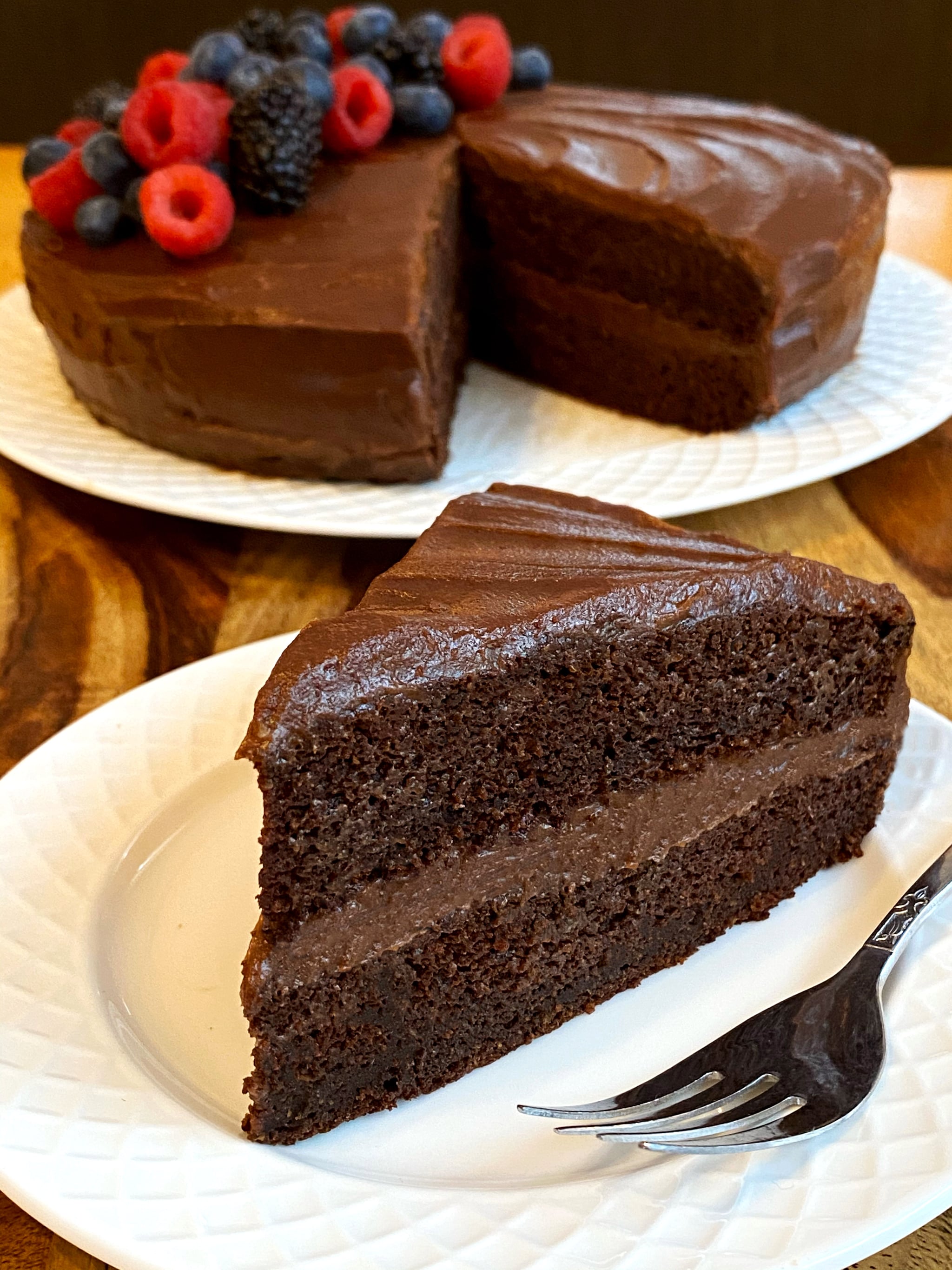 Dark Chocolate Peanut Butter Cake - Rich and Decadent - Sherbakes