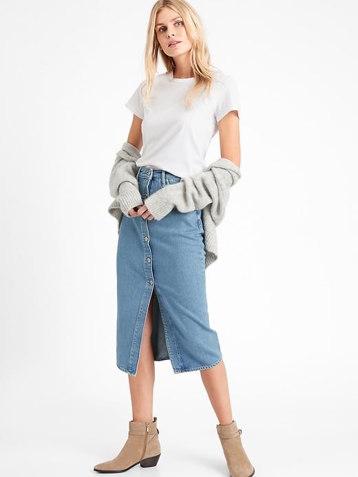 Banana Republic Denim Midi Skirt