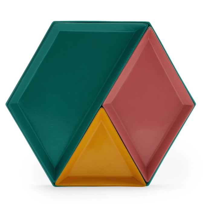 Geometric Trays, Set of 4