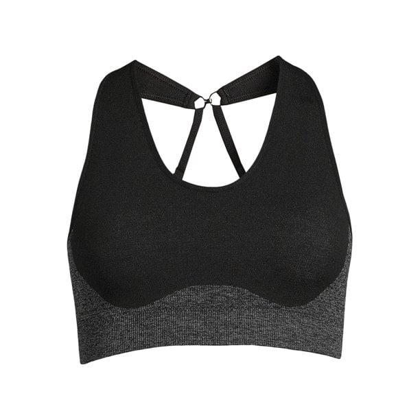 Chloe Ting Seamless Sports Bra with Wide Bottom Band and Seamless Marl Colorblocked Leggings