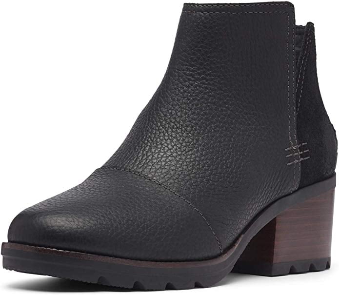 Sorel Cate Cut Out Waterproof Ankle Boot With Stacked Heel These
