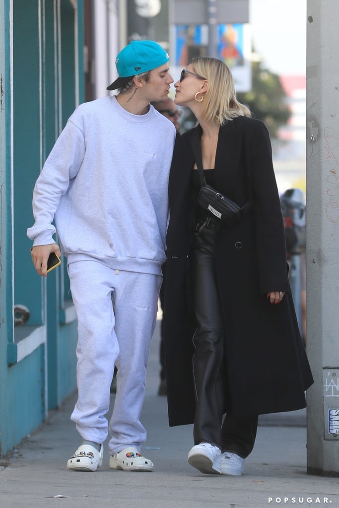 Justin and Hailey Bieber Kissing in LA Pictures March 2020