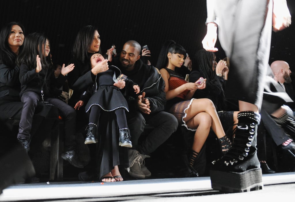 Kim Kardashian and Kanye West With North West at NYFW
