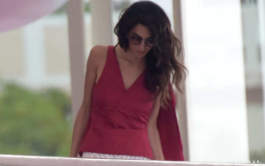 Amal Clooney Rosie Assoulin Top in Cannes 2016