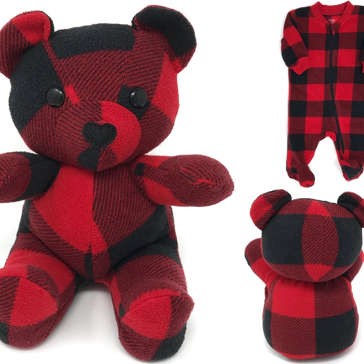 teddy bear made from onesie