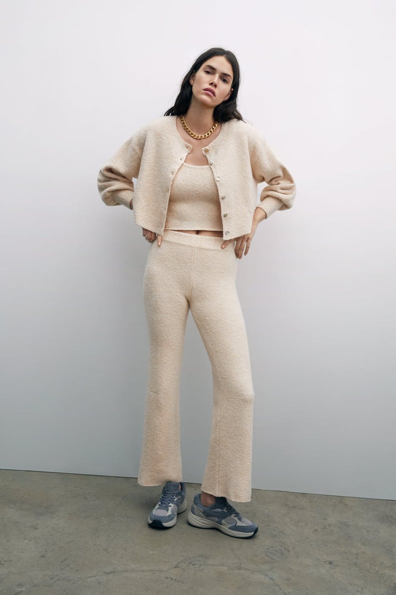 Zara Knit Sweater, Crop Top, and Pants