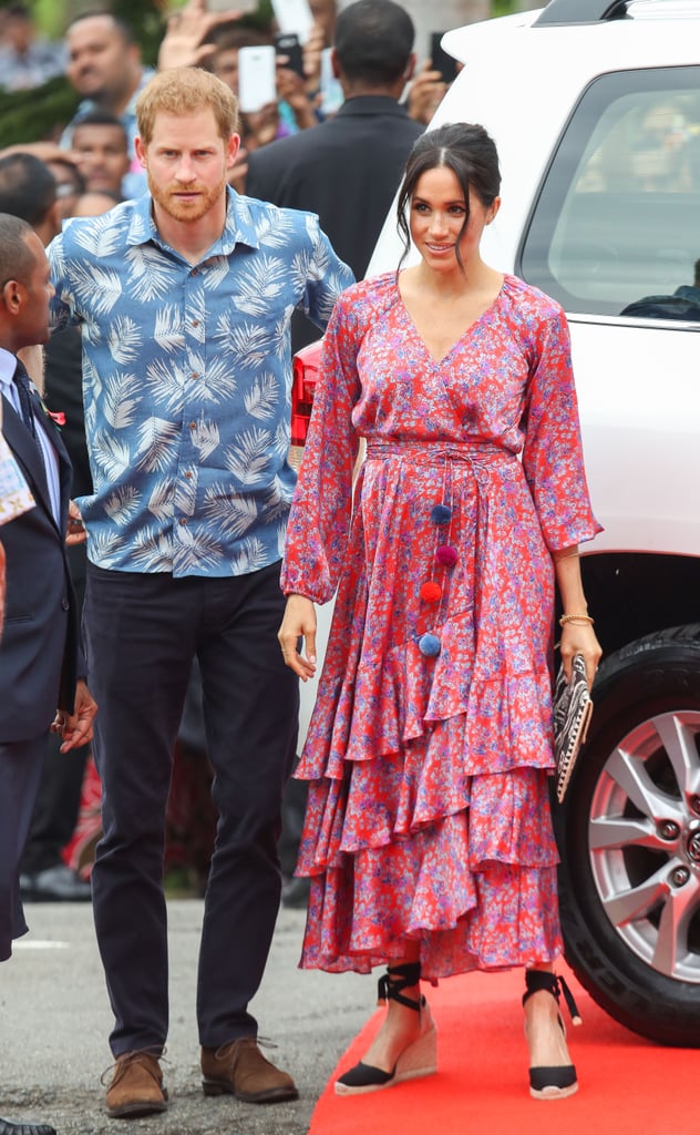 Meghan Markle Wears Figue Ruffle Dress in Fiji October 2018