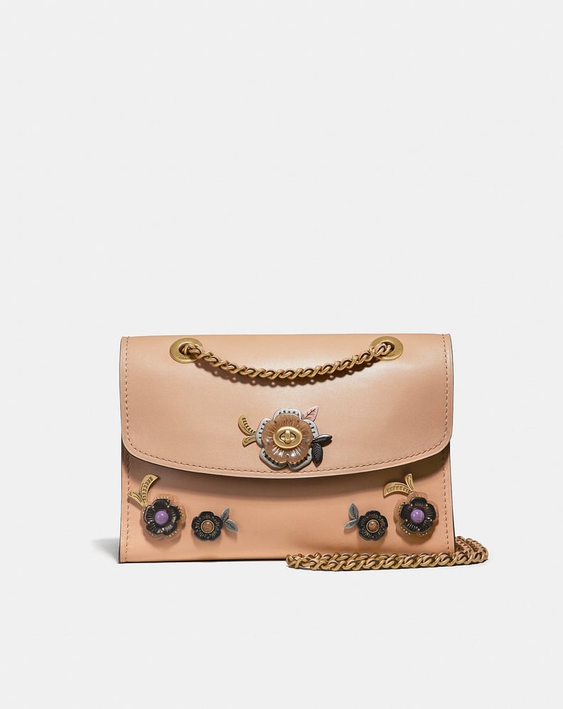 Coach Parker Bag With Allover Tea Rose Stones