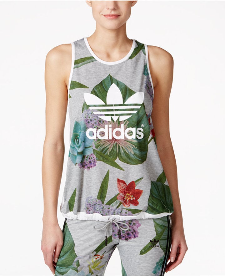 Adidas Floral-Print Tank Top