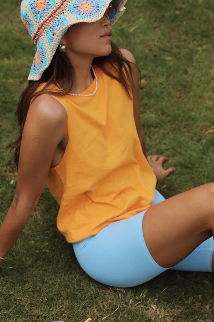 A Colorblock Set: Sincerely Jules x Bandier The Ash Muscle Tank and Bryn Active Biker Short