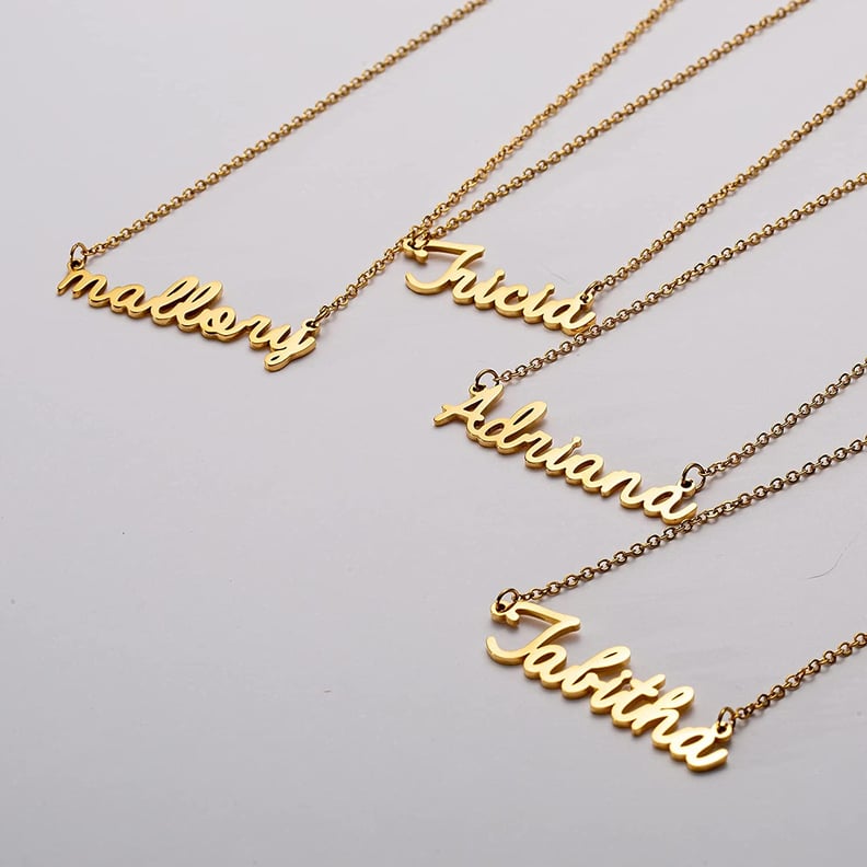 A Thoughtful, Personalized Find: Awegift Personalized Name Necklace